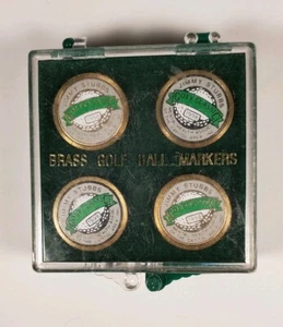 Marcadores de pelotas de golf Jimmy Stubbs Golf Classic 1998 vintage con vástago de latón - Imagen 1 de 2