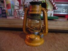 Vintage Winged Wheel No.350 Yellow Lantern, Mini-7” Oil Lamp with Original Glass