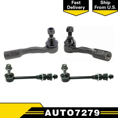 Mevotech 4 peças haste de amarração dianteira extremidade barra de balanço link para 2000 Toyota Tundra novo - Imagem 1 de 4