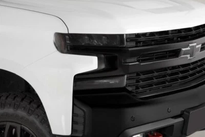 Cubiertas de faros de estilo GTS de carbono 6 piezas. Se adapta a Chevy Silverado 1500 2019-2022 Foto 1 de 3