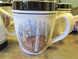 SCOTTYZ ~ ONE, 16 OZ. WHITETAIL DEER MUG, EUC, (6) AVAILABLE - Picture 1 of 4