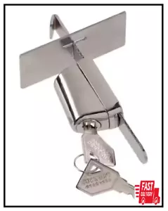 NEW Chrome Travel Lock for Doors Drawers EZ Install Extra Security - Picture 1 of 3