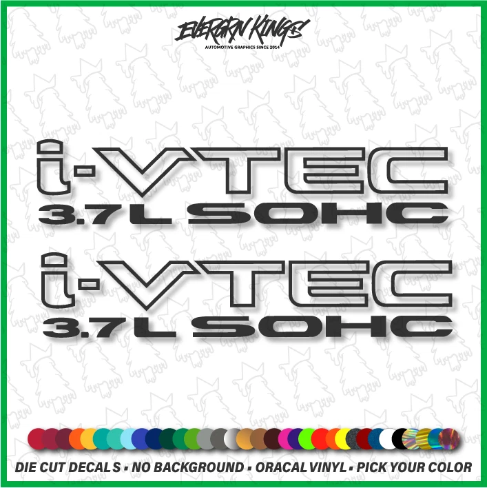 Calcomanías i-VTEC SOHC 3,7 x2 para ACURA RL MDX TL SH AWD Serie J Intercambio J37 V6 JDM Foto 1 de 3
