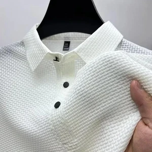 Polo uomo maniche corte lop-up hollow taglie asiatiche golf shirt estiva nuova - Foto 1 di 20
