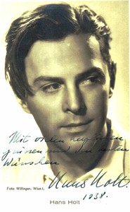Hans Holt Original Signature On Card Before 1945 No. 8114