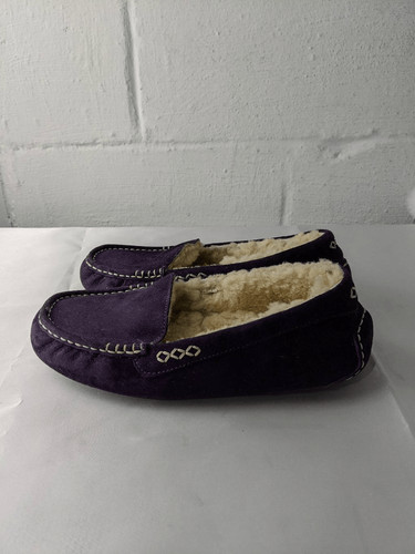 UGG Australia Ansley ciabatte mocassino donna viola scamosciato taglia 5 5