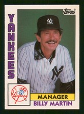 BILLY MARTIN 1984 TOPPS TIFFANY 84 NO 81 NRMINT+           15569