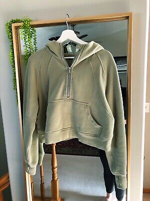 Lululemon Scuba Oversized Half Zip Hoodie Sweatshirt Rosemary Green XS/S GUEC • 169.99€
