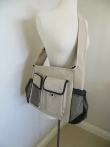 Baby Diaper Bag Organizer Large Stroller Organizer Maternity Bag Khaki Messenger - Picture 1 of 12