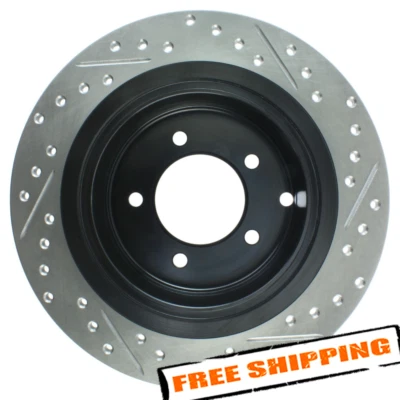 Rotor de freno trasero StopTech Sport perforado y ranurado de 1 pieza para Lancer 08-16 Foto 1 de 4