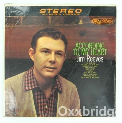 SEALED Jim Reeves ACCORDING TO MY HEART Camden Vinyl LP COUNTRY Soul - Imagem 1 de 2