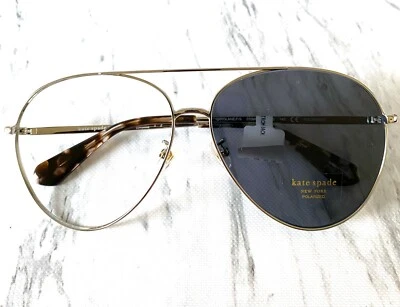 Gafas de sol Kate Spade de metal plateado CAROLANE aviador polarizadas Avaline nuevas con etiquetas nuevas con etiquetas Foto 1 de 4