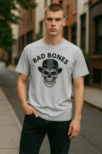 New Under Armour Men's S–2XL T-Shirt Bad Bones Skull Graphic Gray White Workout - Picture 1 of 24