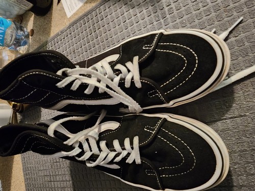 Pattinatore unisex Vans Hightop bianco e nero uomo 8 donna 9 5. Ottime condizioni