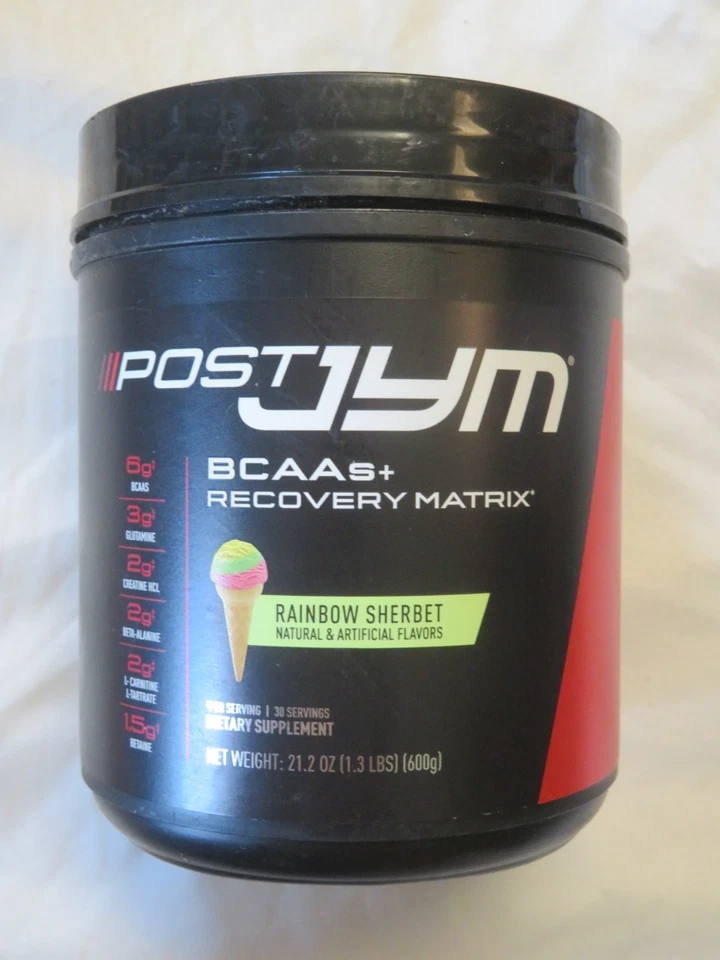 BCAAs Post Jym + Matriz de Recuperação 21,2 Oz 30 Porções Sabor Arco-íris Sherbet - Imagem 1 de 1