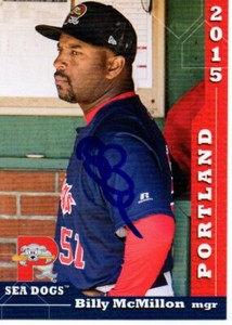 Billy McMillon 2015 Portland Sea Dogs Autographed Signed Card