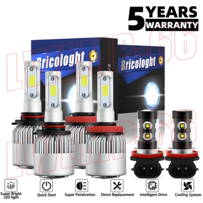 Faros LED + luces antiniebla bombillas para Toyota Prius Hatchback 4 puertas 1,8 L 2010-2017 Foto 1 de 4