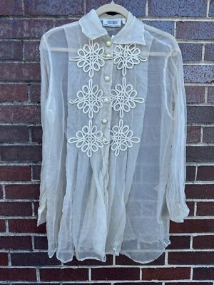 Camisa italiana vintage Naracamcie de Mario Raffaele Pellegrino 100 % seda talla mediana Foto 1 de 4