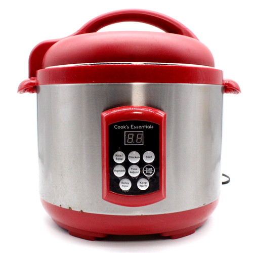 Cooks Essentials 4.22 QT Red Electric Pressure Cooker Model 99740