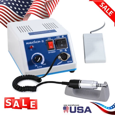 MARATHON-III Dental Lab Marathon Electric Micromotor Polishing Unit + 35K rpm Motor Handpiece