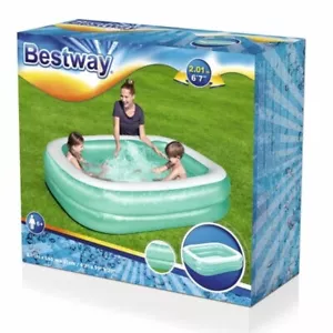 Bestway Inflatable Rectangular Family Pool with Repair Patch, 2.01mx1.50mx51cm - Picture 1 of 3