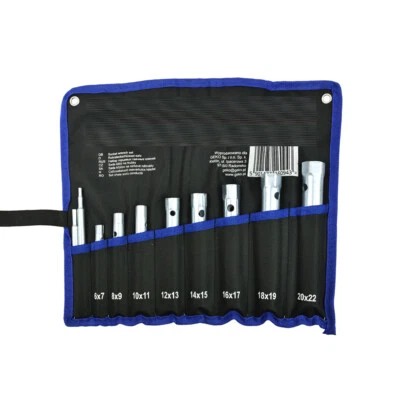 LED LEDS SET DI CHIAVI A TUBO 10 PEZZI 6-22mm KIT SERIE DA 6 A 22 MM IN ACCIAIO LAVORO