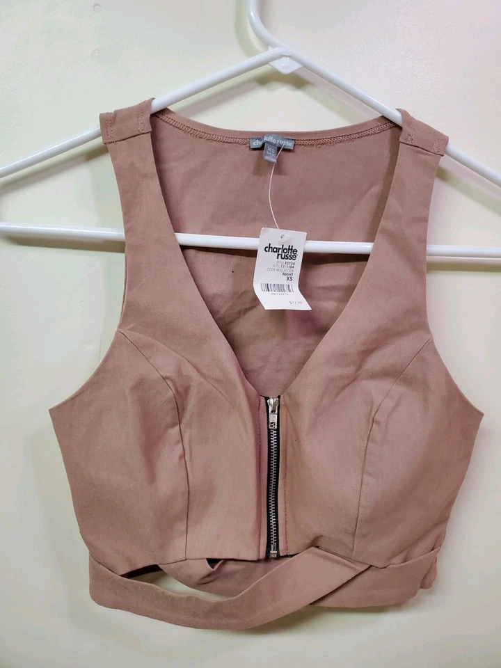 Sujetador para mujer Charlotte Russe talla XS NUEVO CON ETIQUETAS estilo cremallera T3734 código club de playa Foto 1 de 4