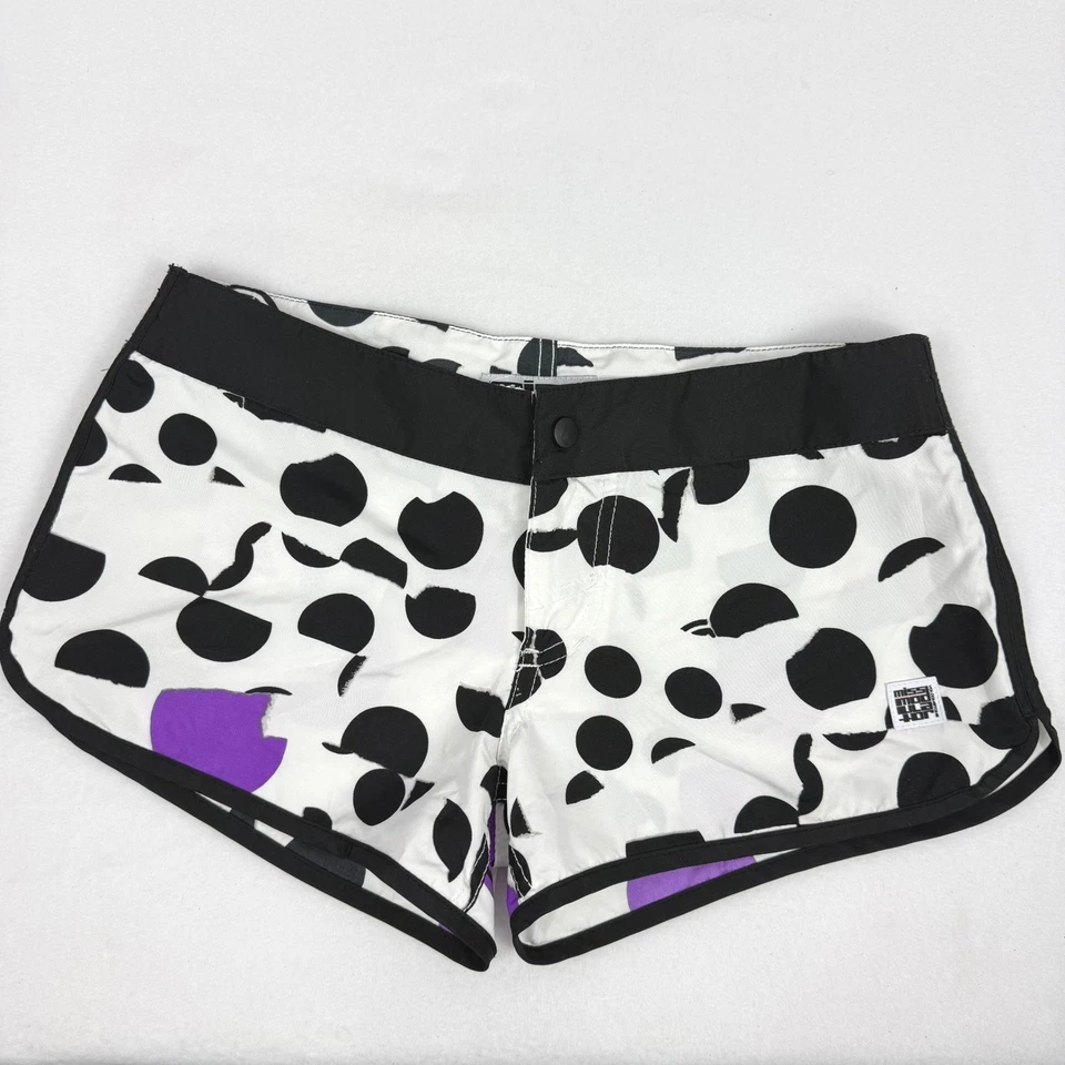 Pantalones Cortos Volcom Modulator Lunares Púrpura Negro Blanco Talla 3 Lunares Volka Y2K Foto 1 de 4