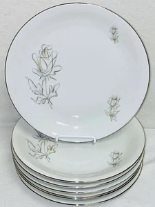 8 Winterling Bavaria* SILVER GREY ROSES* 10" DINNER PLATES* - Picture 1 of 2