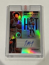 🚨JA MORANT 2019/20 HOOPS PREMIUM STOCK RC HOT SIGNATURES  ON CARD AUTO! Rookie