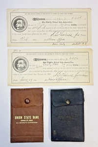 Lot antiker Quittungen 1884-1885 + Lincoln County ODER Ohio State Bank Scheckbücher - Bild 1 von 9