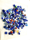 130 Antique Marbles Mixed Colors Styles Makers Blue Orange Green Red White