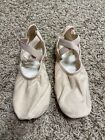 2037 Capezio Fabric Upper/Leather Sole Slippers Light Pink Adult Size 12w
