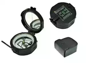 100% Working Brass Brunton Pocket Transit Compass With Leather Case - Picture 1 of 3