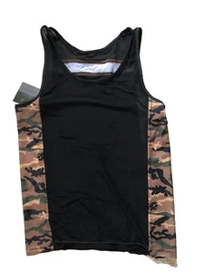 NEW N2N BODYWEAR CAMO MESH SINGLET SINGLET SIZE M HTF BLACK BROWN RARE LAST ONE! - Picture 1 of 11