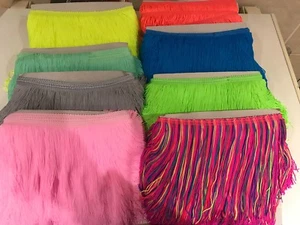 Tassel Fringe / Fringing Trim 30cm Drop Double Nylon Luxury tassel x 1 YARD - Picture 1 of 24