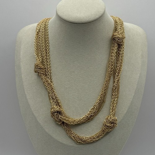 VETEMENTS Collana Erica Lyons stazione annodata pendenti tono oro catene stratificate