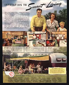 1947 ANHÄNGERWAGENHERSTELLER ASSOC. TRAILOR PARKS SMART LIVING DRUCK ANZEIGE - Bild 1 von 1