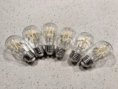 6 bombillas de vidrio transparente Feit Enhance blanco cálido 60 vatios A15 2700K LED  Foto 1 de 2