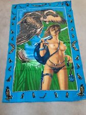 Vintage A.T.C. New York Woman Warrior/Eagle Wall Art Hanging 34 By 54 RARE FIND 