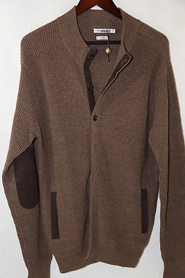 #228 Cárdigan PETER MILLAR Mezcla de Lana Gamuza Recortado Talla M VENTA AL POR MENOR $495 Foto 1 de 3