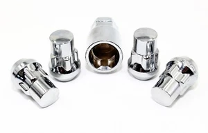 4 12x1.5 Chrome Wheel Locks Honda Accord EX Civic SI Fit S2000 CRV CRZ Element - Picture 1 of 8