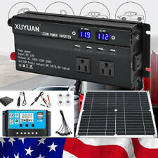 6000W Complete Solar Panel Kit Solar Power Generator 100A Home System 110V Grid