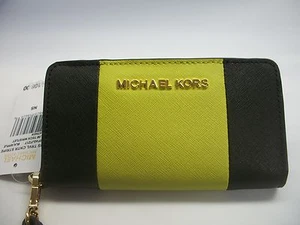 MICHAEL KORS JET SET CENTER STRIPE LEDER SLIM TECH ARMBAND SCHWARZ APPLE NEU MIT ETIKETT - Bild 1 von 5