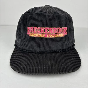 De Colección Breckenridge Pana Cuerda Sombrero Camionero Colorado Esquí Ajustable Negro Neón - Imagen 1 de 11