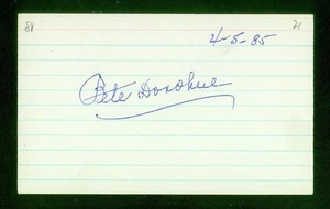 354, Pete Donohue, Original Signed/Autograph, Index Card, Reds, "1921-30" - Picture 1 of 4