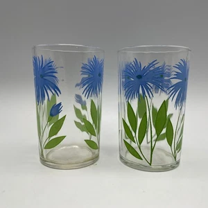 2 Swanky Swig Cornflower Pattern Glasses - Picture 1 of 3