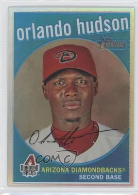 Topps Heritage 2008 refractor cromado/559 Orlando Hudson #C131 Foto 1 de 2