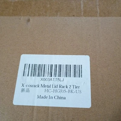 X-Cosrack 2 Niveles Contenedor de Alimentos Tapa Organizador Estante 8 Divisores Ajustables Negro Foto 1 de 3