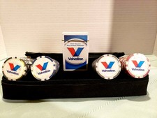 Valvoline POKER CHIPS Casino Style Texas Hold'em Set 100 Chip Set and Cards